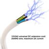 2 Pcs 5.5x2.1mm DC Power Extension Cable Female To Male DC Connection Wire  CCTV Surveillance