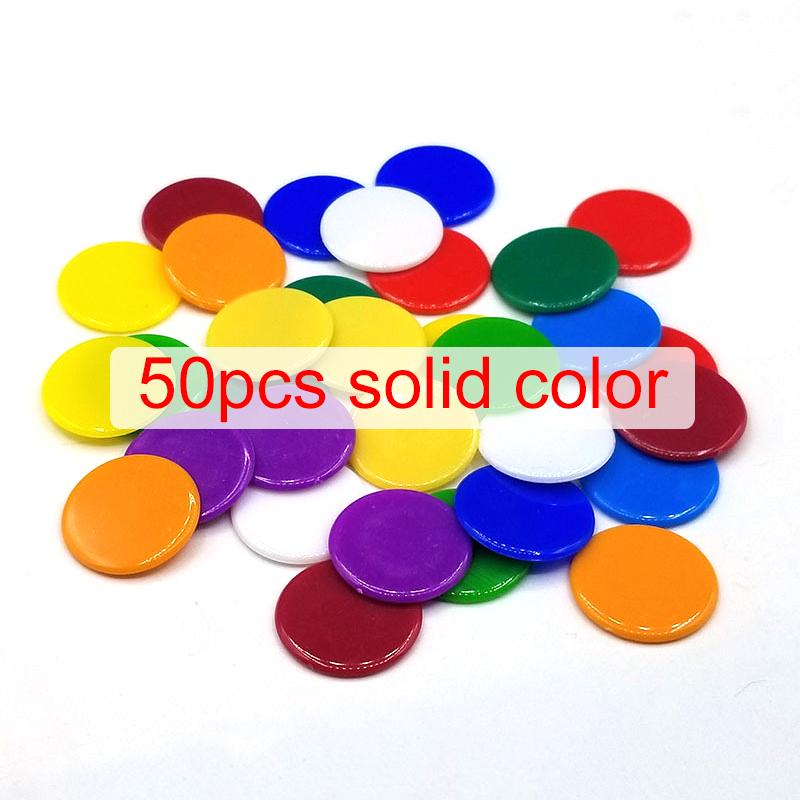 

50/100pcs 19mm Poker Chip Toys Plastic Disc Bingo Chips Board Game Accessories Gaming Chess Table Games Props Gamecoin TMZ
