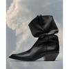 Fashion 2025 Brand Design Tabi Boots Split Toe Chunky High Heel Women Boots Leather Zapatos Mujer Fashion Autumn Women Shoes Botas Mujer