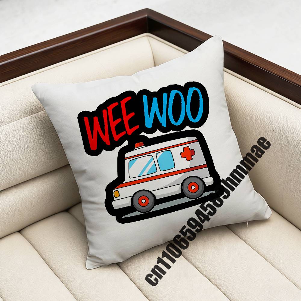 For Star of Life Doctor Nurse EMERGENCY MEDICAL SERVICES EMT Ambulance Throw Pillow Case Sham Square Sofa Pillowcase Pad Cover