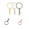 10Pcs Key Ring Key Chain Rhodium Antique Bronze Gold Color 60mm Long Round Split Keychain Keyrings Jewelry Making Bulk Wholesale