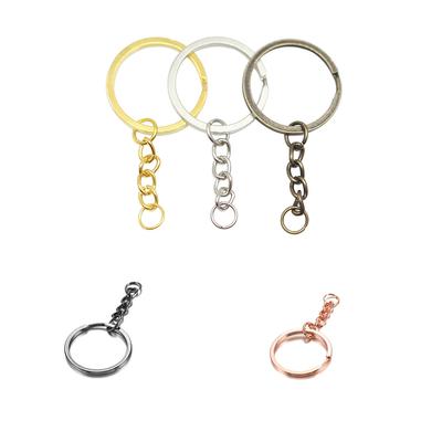 10Pcs Key Ring Key Chain Rhodium Antique Bronze Gold Color 60mm Long Round Split Keychain Keyrings Jewelry Making Bulk Wholesale