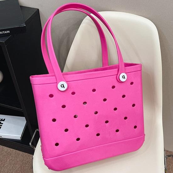 

Beach Bag Portable Convenient Carry Handle Easy to Clean Tote Bag with Mesh Design for Outdoor Travel