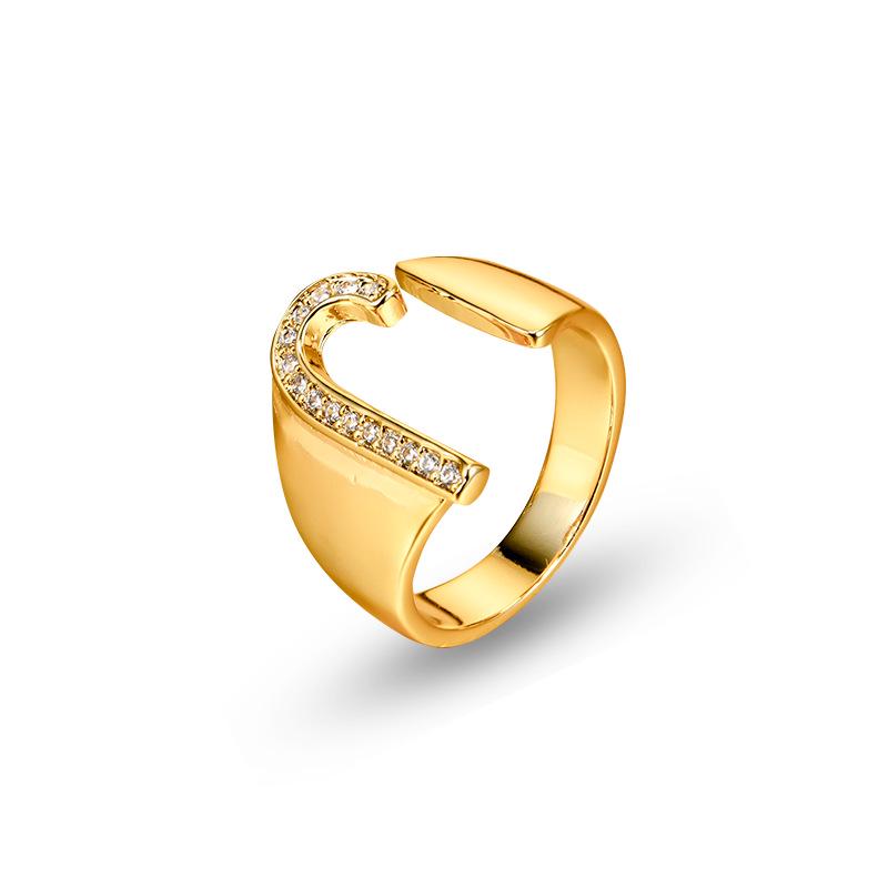 26 English Alphabet Adjustable Women's Fashion Rings