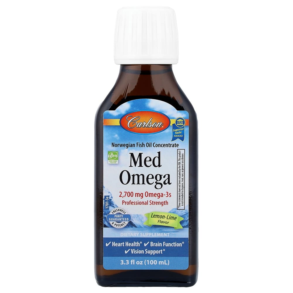 Carlson Labs MedOmega Lemon Lime Flavor 2700 mg, 3.3 fl oz (100 ml)