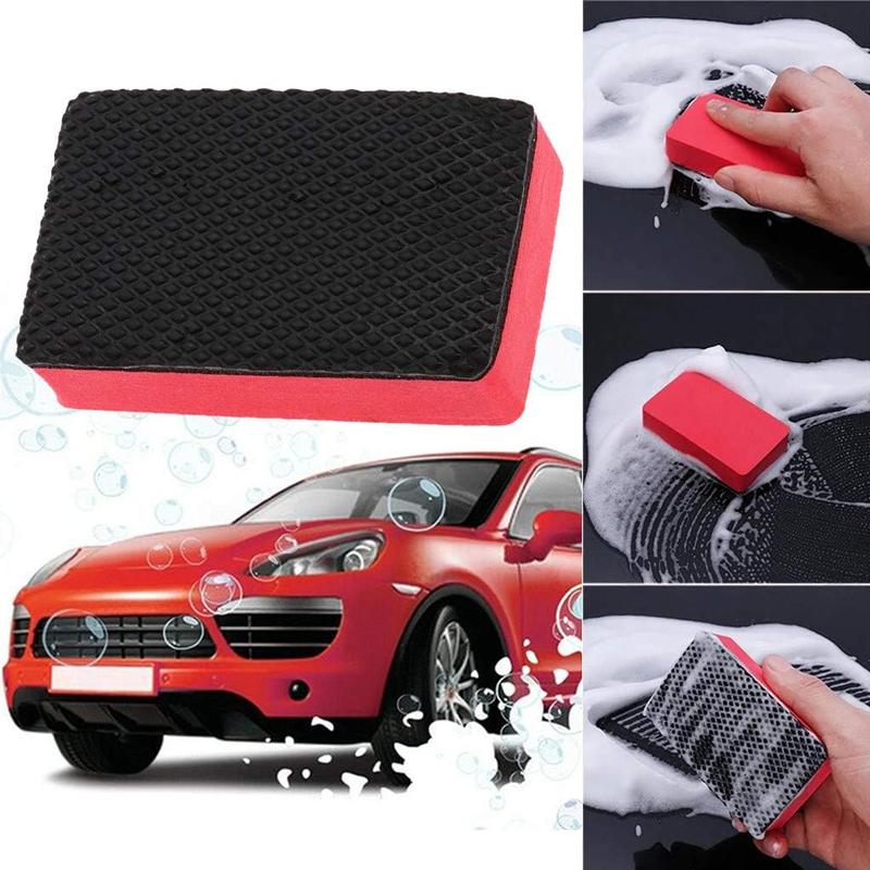 5 Stück Auto-Knete-Pad Schwammblock Reiniger Radiergummi Wachs Polierpad Werkzeuge Auto-Schwamm Autowäsche Schlamm Automobilpflege Zubehör