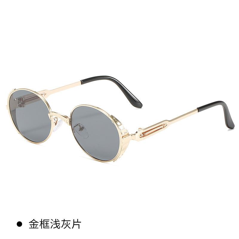 Polarized metal fashion toad glasses sunglasses spring hook European and American street shot sunglasses modern sunshade UV
