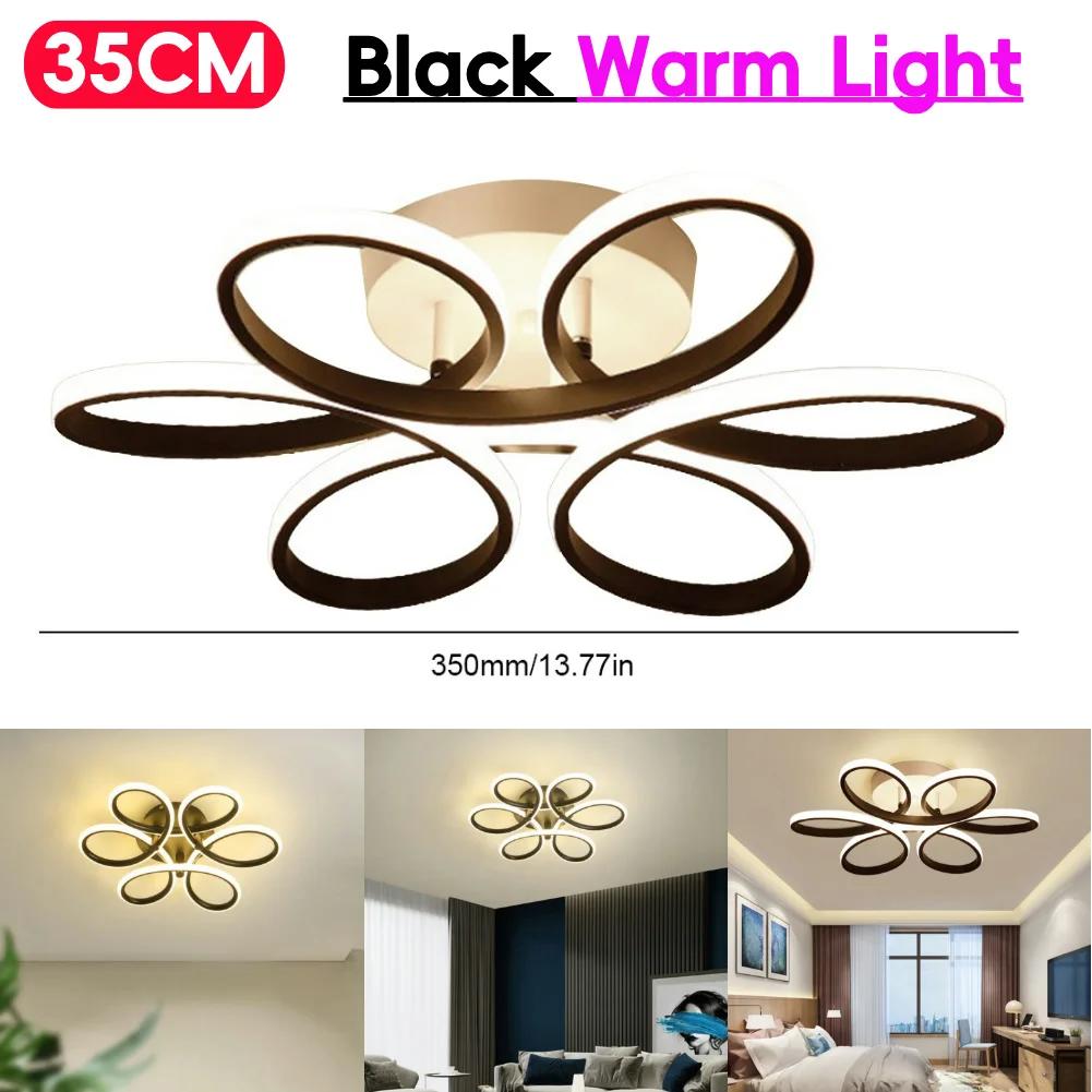 Haushalt LED Kronleuchter 12W Moderner Stil Deckenleuchte Drei Farben Blumendesign Deckenleuchten Superhell Heimdekor Leuchte