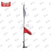 Junshi Red & White Hoisting Signal Flag with 4.5m Pole & Base