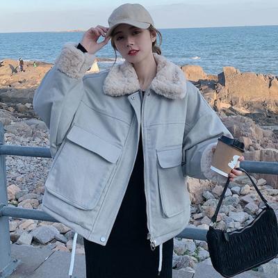 Winter Women's Cotton Coat Jacket New Lightweight Version Overcomes Korean Version Thickened Short Lamb Plush Cotton Coat