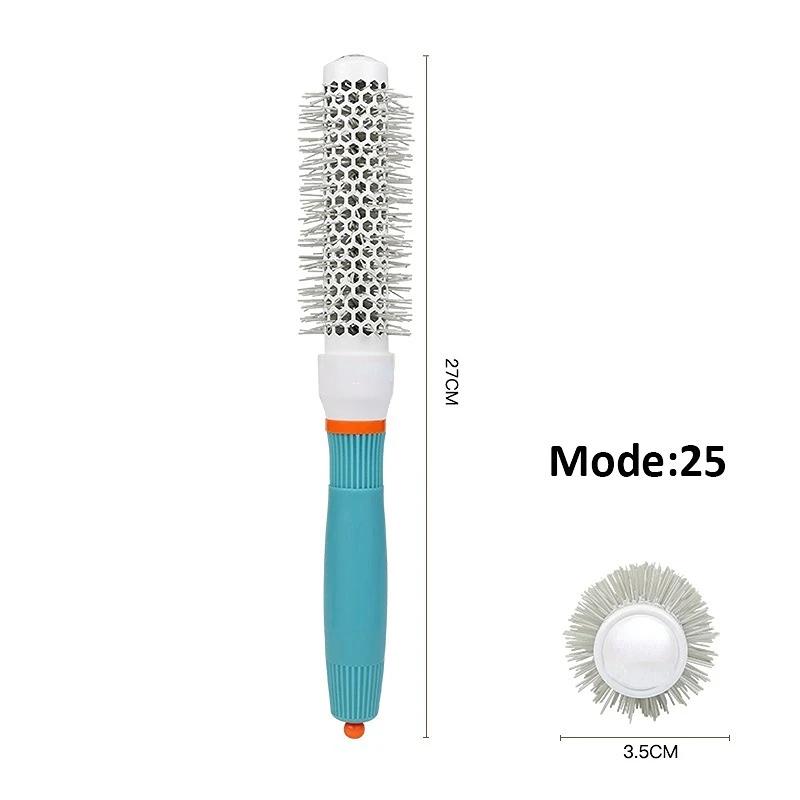 Hair Comb Professional Salon Hair Brush Hair Styling Hairbrush Hairdressing Comb Round Curly Rollers Tools Blue