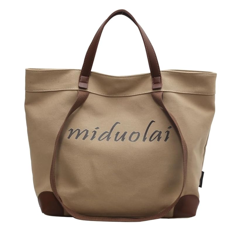 

[DMbinshun] tote bag ladies shoulder bag shoulder bag handbag Larger large capacity a4 bag canvas lightweight carry bag simple Fashionable casual