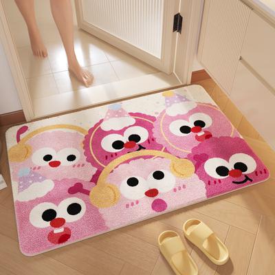 Bathroom Floor Mat Water Moisture-wicking Cashmere Floor Pad Cartoon Best Color Dirt-resistant Slip-resistant Mat Bathroom Door Foot Mat