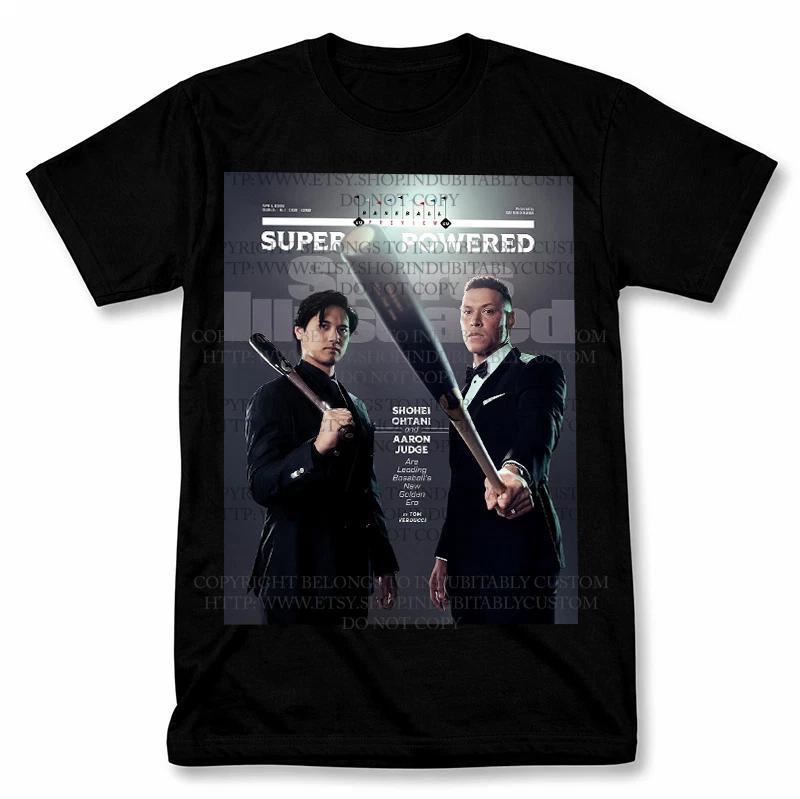 Shohei Ohtani Aaron Judge Sports Illustrated Graphic T Shirt Vintage Fan Tee S