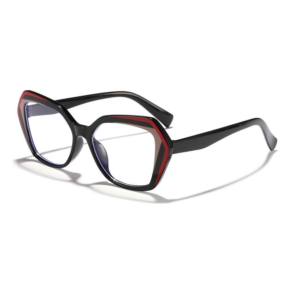 Ryan's new anti-blue glasses women's European, American ins fashion polygon face small myopia frame glasses