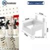 Plastic Pegboard Hooks with Square Hole - Wall-Mounted Tool Rack and Storage Shelf for Hardware Display