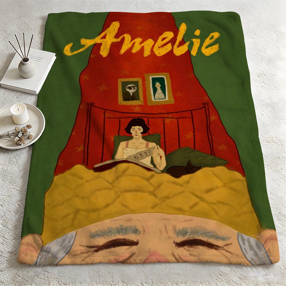 character aameliee Throw Warm Soft Flannel Blanket Multiuse for Sofa Bed Camping Travel Nap