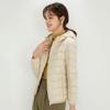 Women's Plus Size Lightweight Hooded Down Jacket - 90% Thin White Duck Down, Autumn/Winter Fashionable Outerwear