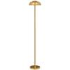 LED Floor Lamp Living Room, Floor Light with 3000K Warm Light, Foot Switch, 25 X 25 X 134 Cm, Brass