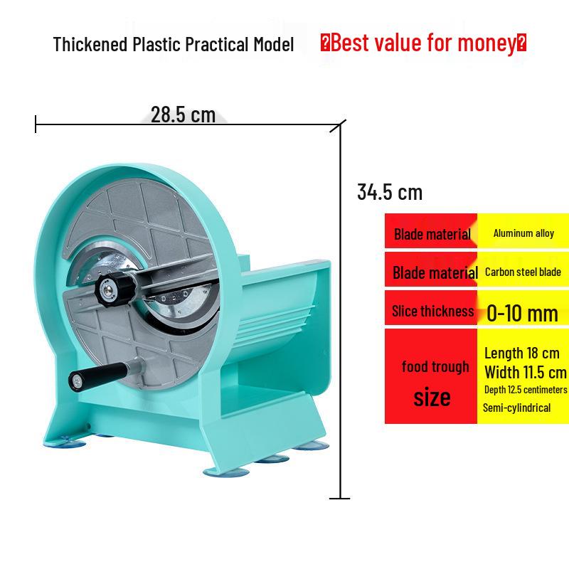 Stainless Steel Hand-Crank Slicer for Vegetables & Fruits