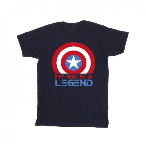 Captain America Mens My Kid Is A Legend Cotton T-Shirt