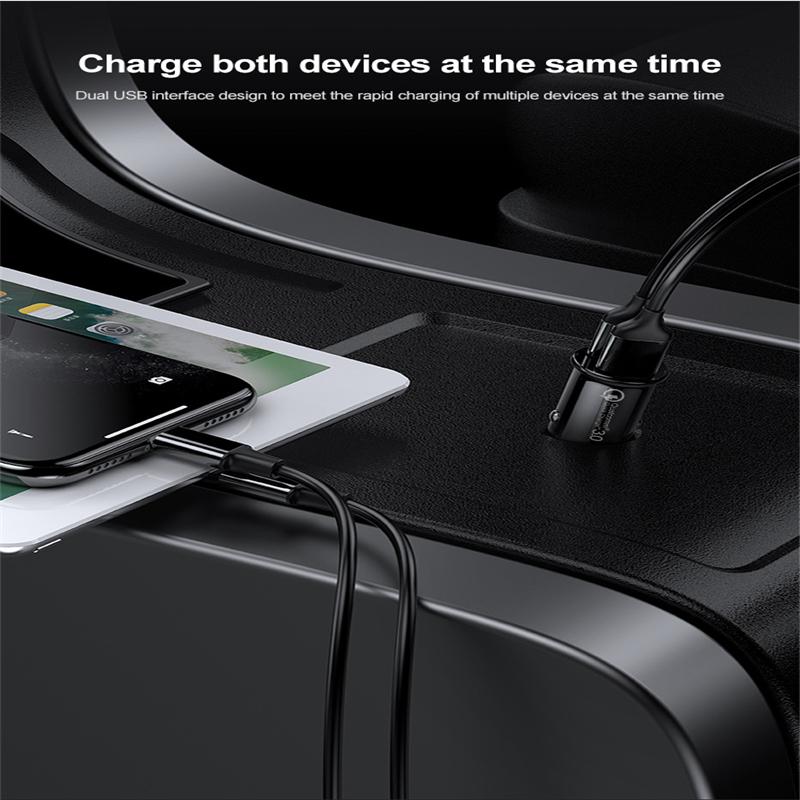 Quick Charger3.0 USB Car Socket dapter Charge Type C PD3.0  Dual USB Multifunction Fast Charging Car Phone Charger for Car Truck