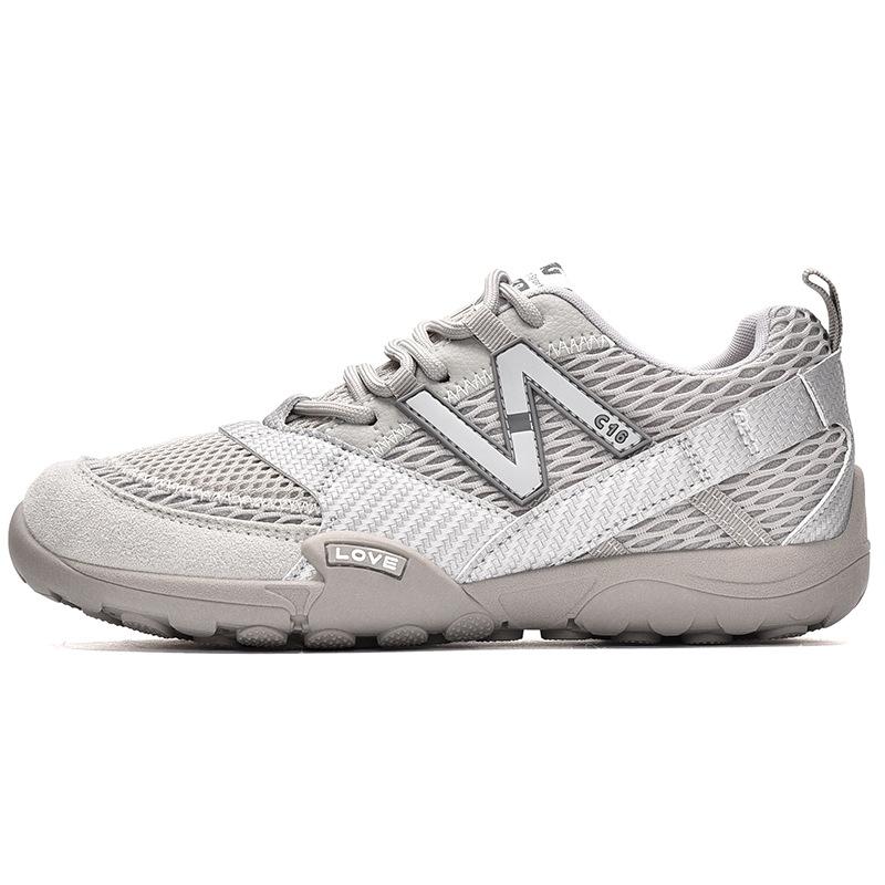 

Mesh breathable Forrest Gump shoes women s 2025 summer new soft-soled fashion little white shoes versatile sports and leisure moral training shoes 40 срібний