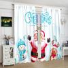 2 pieces - Winter Christmas decoration Santa Curtain for bedroom   living room   study   private space