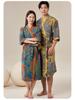 Pure Cotton Double Gauze Chinese Style Couple Bathrobe - Spring/Summer, Thin, Absorbent, Quick-Drying Pajamas/Homewear