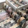 YUBBAEX Masking 36 Retro Vintage Antik Washi Wert Perfekt für und Scrapbooks Klebeband, Rollen, Muster, Klebeband, Packung, Planer, Dekorationen, Verpackung,