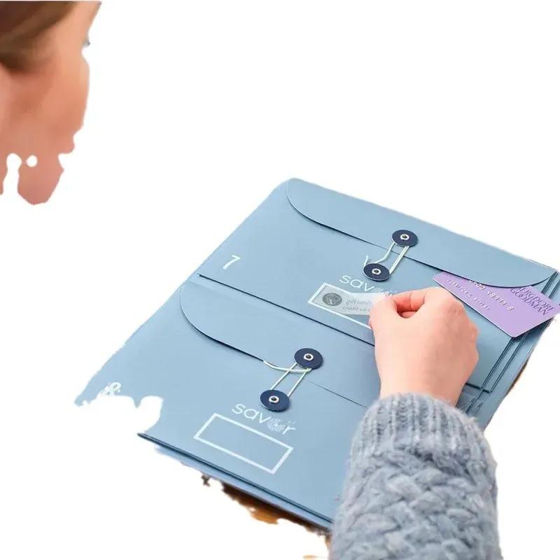 New Cross-Border Product In Case I Go Missing Binderpocket Leather File Folder Accordion Document Bag