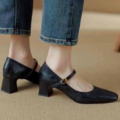 Dámské lodičky s vysokým podpatkem a čtvercovou špičkou 2025 Designový trend Nové Chelsea ležérní kancelářské boty Módní elegantní lodičky Zapatillas Mujer