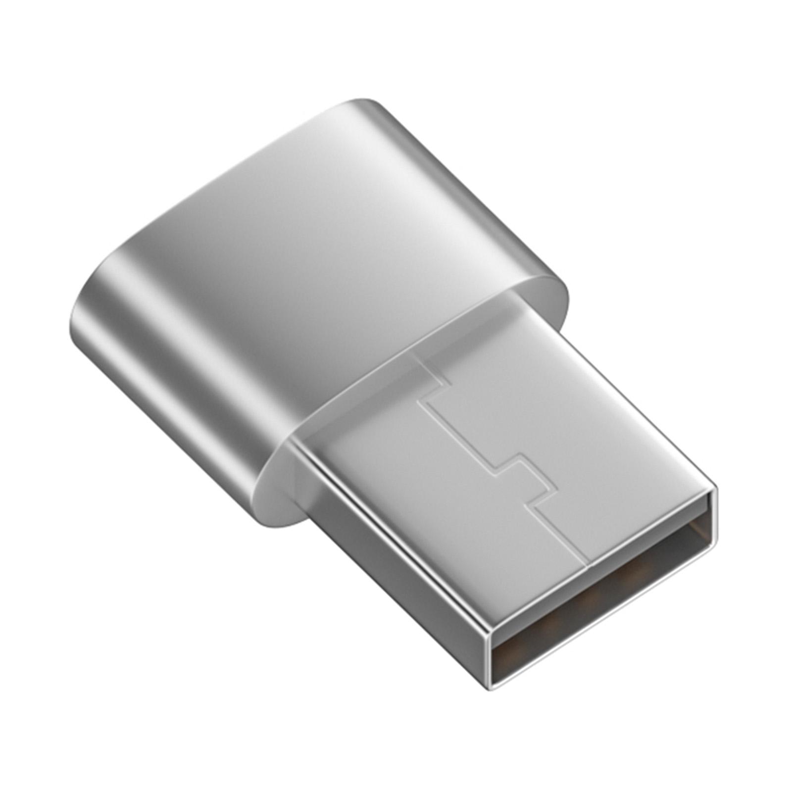 

USB 2.0 Male to USB-C Female Adapter 480Mbps Data Transfer OTG Converter Silver