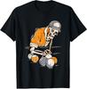 MEEST POPULAIR! Skelet Speelt Biljart Lui Halloween Kostuum T-shirt S-3XL