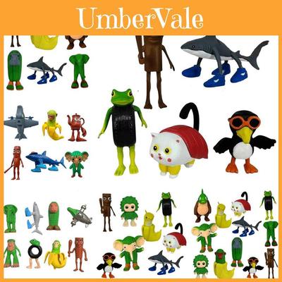 Italian Brainrot Al Pvc Figurine Set With Shark And Wooden Bucket For Collectors And Kids