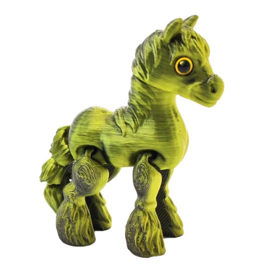 

3D Printed Horse Figurine Movable Joints Pony Statue Stress Relief Fidget Toy Educational Animal Model Desktop Decoration Ornament G