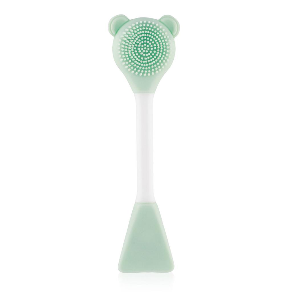 Bear Silicone Double Head Face Mask Brush Facial Exfoliate Blackhead Removal Cleanser Brush Mud Film Facial Brush Skin Care Tool