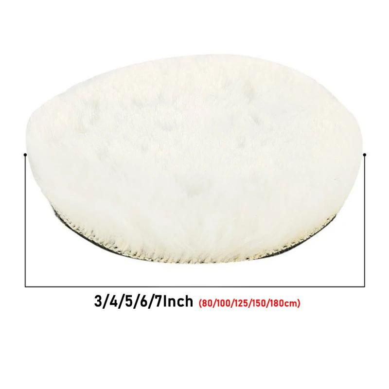 5PCs 3/4/5/6/7 inch car Polish pad circle soft wool waxing buffing pad tool kit auto polishing detailing cleaning goods