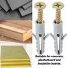 50/200x Self Tapping Metal Expansion Tube Fasteners Bolt Metal Plastic Self Drilling Wall Plug Screw for Concrete Bricks Stone