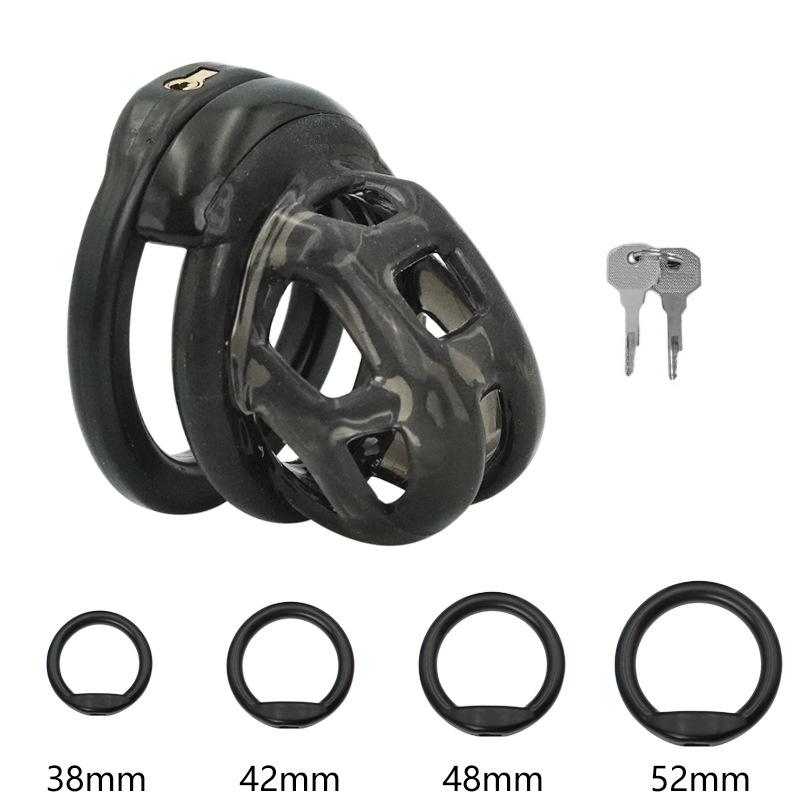 PET Honeycomb Lock Ring Chastity Cage for Male Pet Cock Cage Adult Toys Lockable Ring