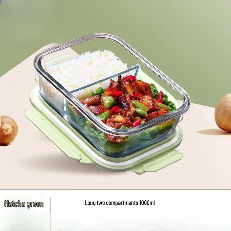 Microwave-Safe Glass Bento Lunch Box