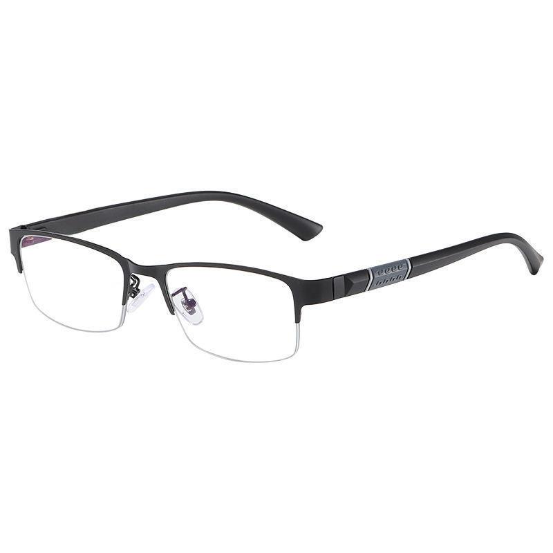 Photosensitive Color-Changing Myopia Glasses Men'S Business Classic Anti-Fog And Anti-Blue Uv Half-Frame Glasses Frame