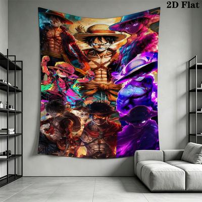 Anime One Piece Wall Tapestry Aesthetic Wall Hanging Printed Fabric Blanket Decorative Tapestries For Bedroom Living Room Home Decor