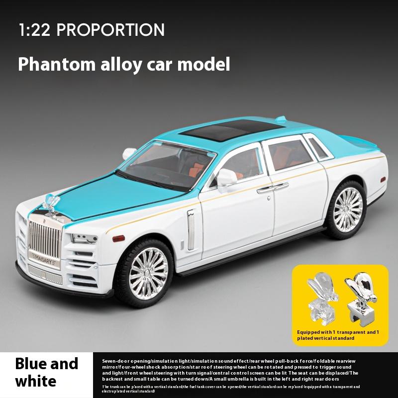 1/22 Scale Rolls Phantom Alloy Car Model Diecasts Metal Vehicles Collect Simulated Decorations Sound & Light Gifts for Kids