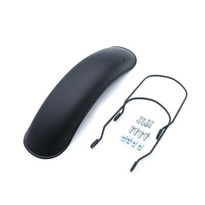 1 Pezzo Nero Opaco Metallo Moto Ruota Anteriore Paraspruzzi Protezione Copertura