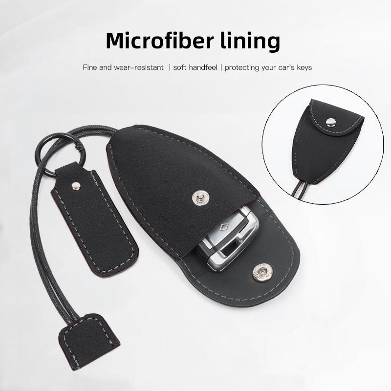 Suede Leather Car Remote Key Case Cover Bag For Subaru Tribeca Legacy Outback Crosstrek WRX 2006 Impreza STI Forester BRZ Mpreza VV666