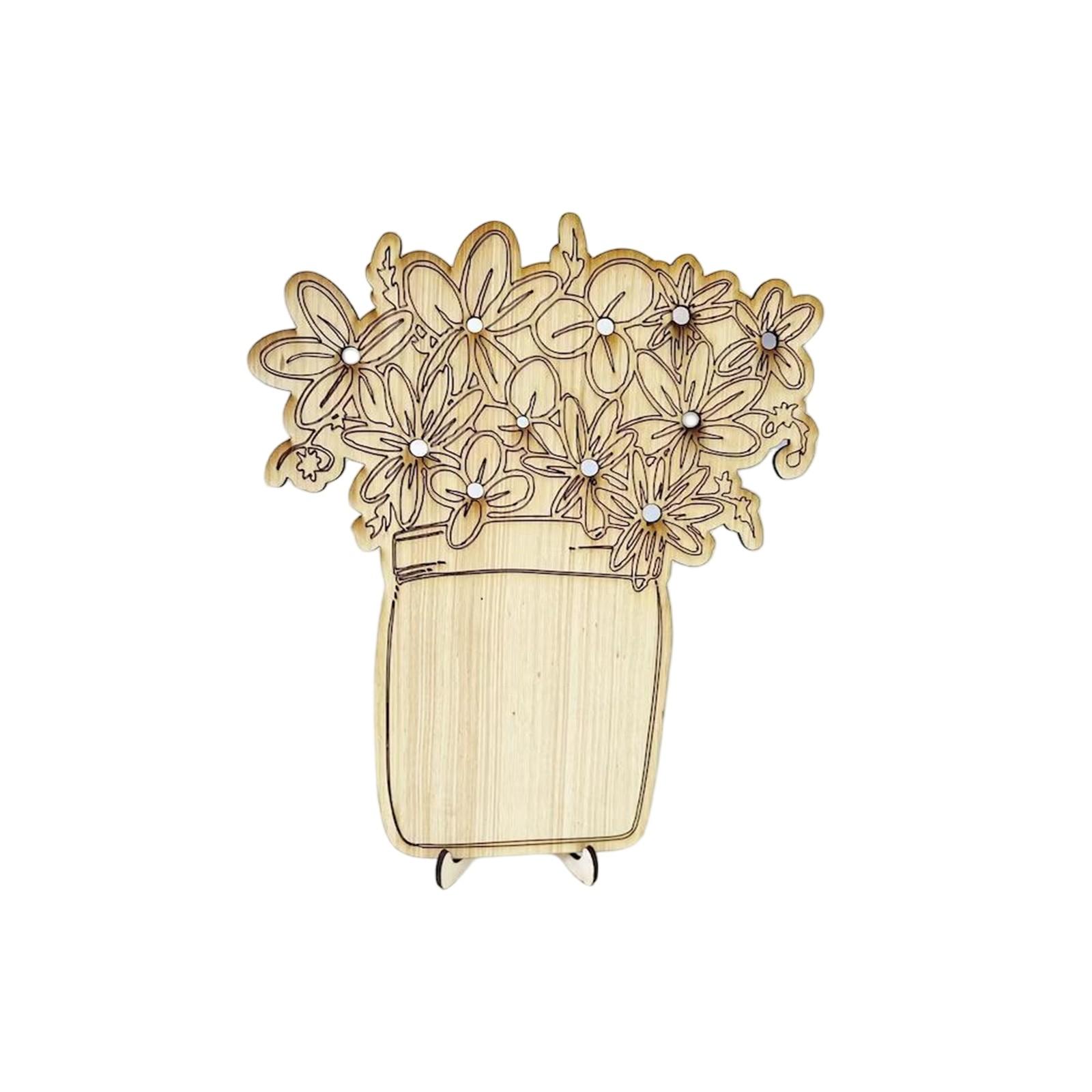 

Персонализированная резная деревянная подставка для цветов One Size белый