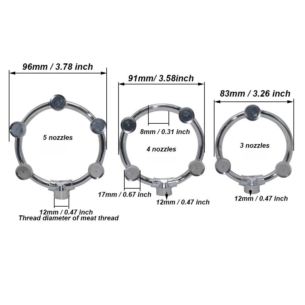 Spray Nozzle Electric Spray Accessories High Pressure Stainless Steel Metal Circular Nozzle Horticultural 3/4/5 Head Multi Eye