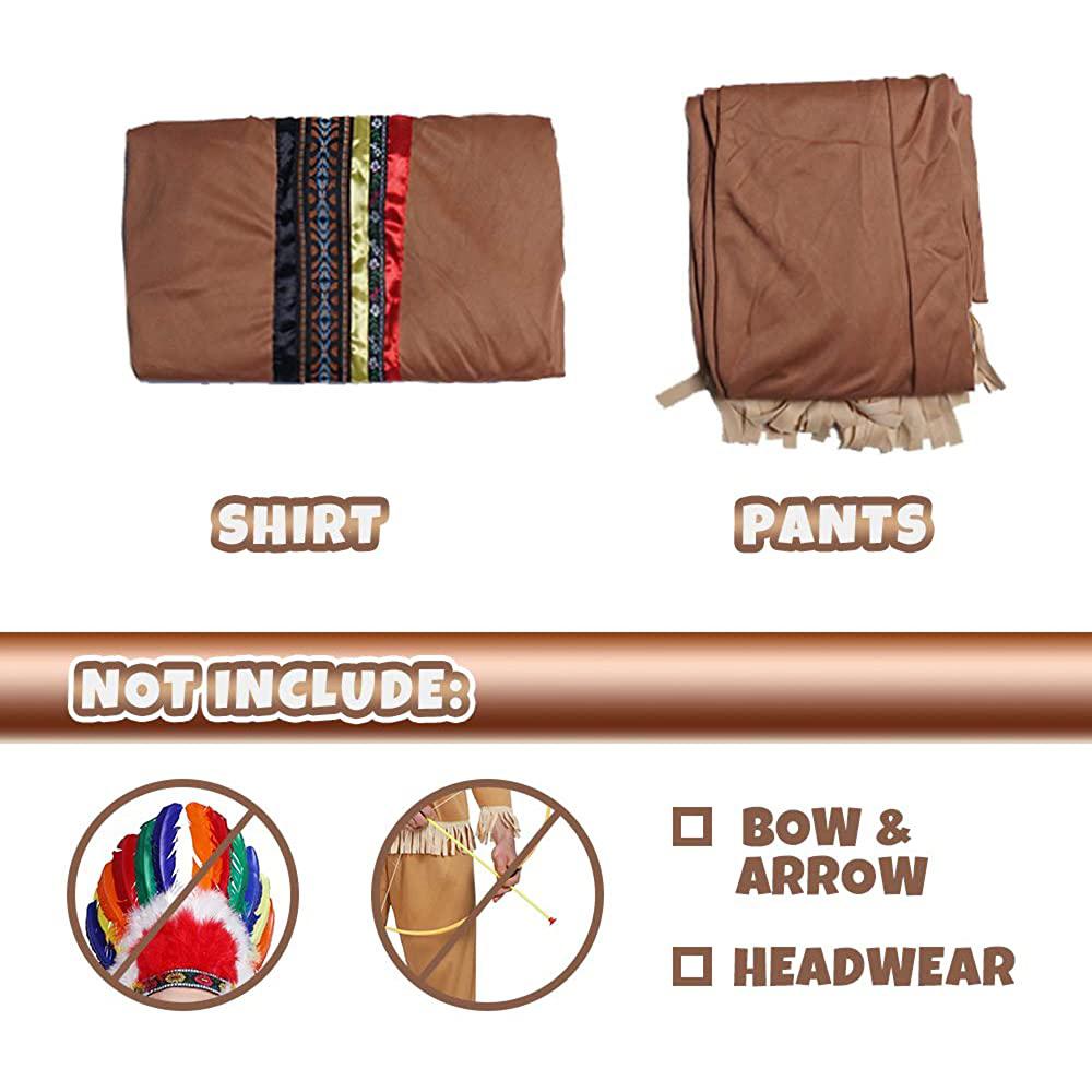 Adults' Indian Costume Brave Caveman Native Warrior Halloween Outfit