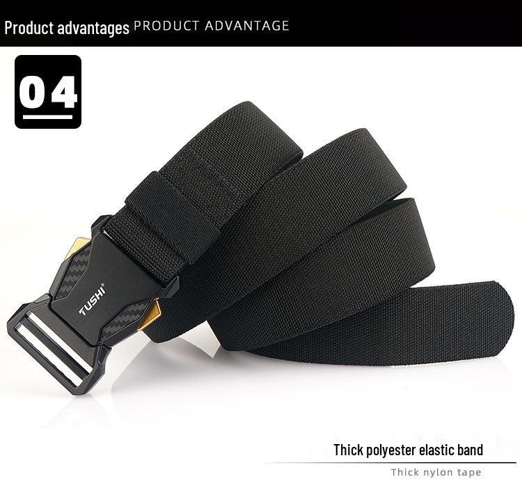 Men's Tactical Quick Release Nylon Elastic Belt